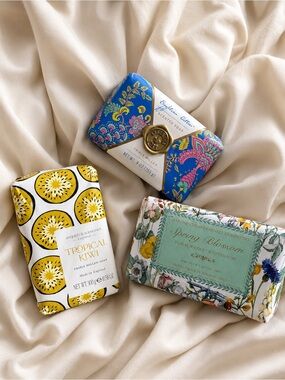 English Laundry Floral & Tropical Scented Soap Set - White, Blue, Yellow